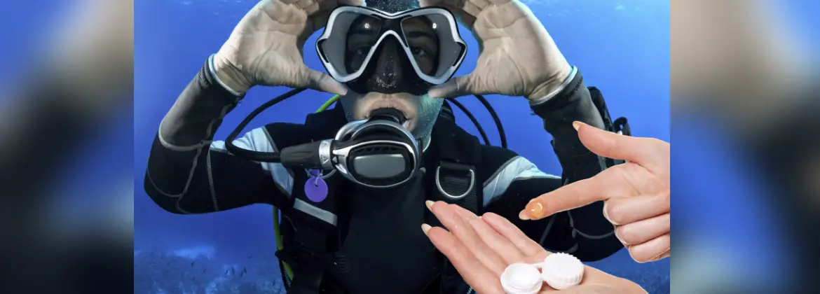 Lentillas y la práctica de buceo